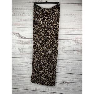 Lascana Maxi Dress Women's 10 Leaf Print Bandeau Pockets Drawstring Summer CSL